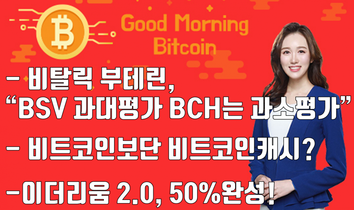 [굿모닝 비트코인]’이더리움 2.0 업그레이드’ 50% 완성..BTC 5700달러