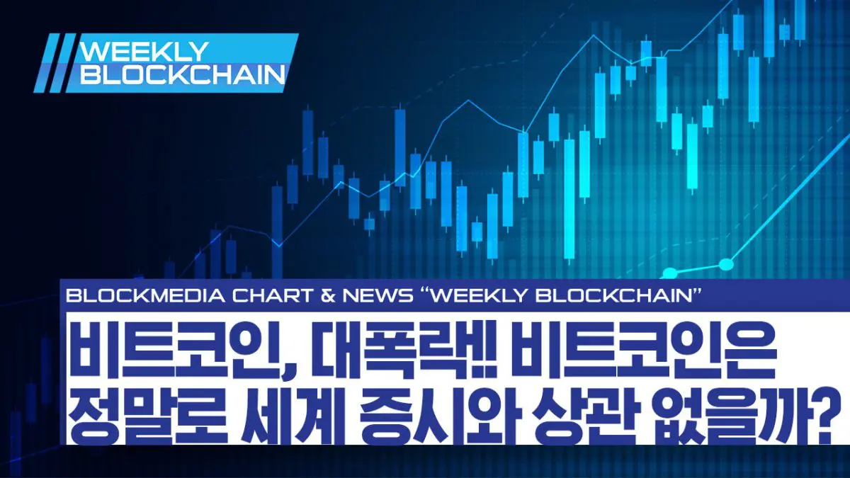 [위클리블록체인] 차트편 – 비트코인, 떡락!! 이래도 세계 증시랑 상관 없다?!