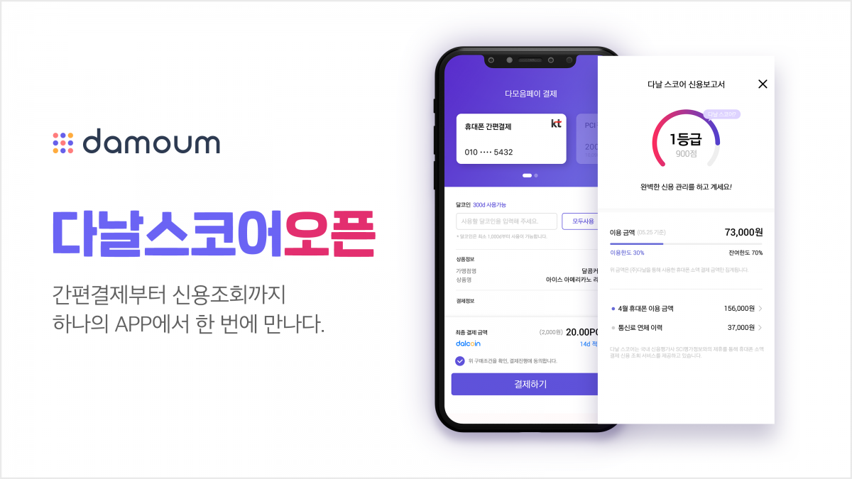 다날, 휴대폰결제 기반 신용평가 ‘다날스코어’로 금융 플랫폼 서비스 본격화