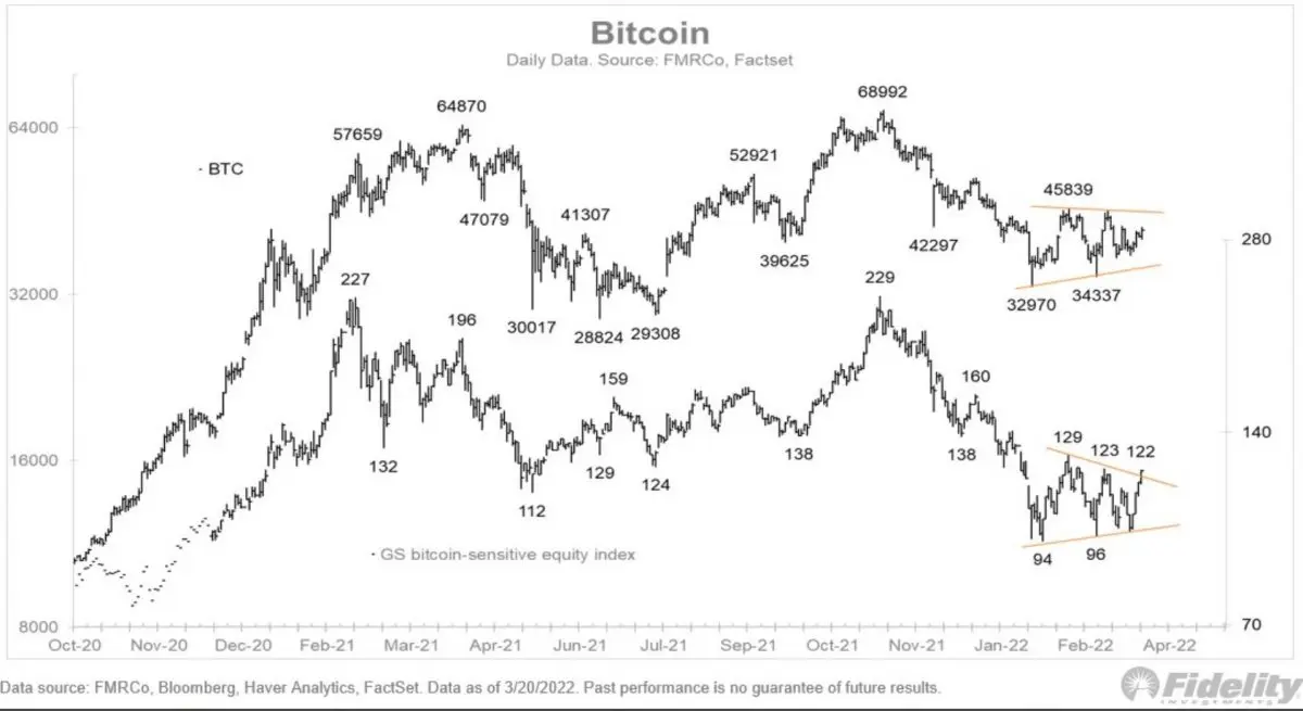 [전문가 코멘트]’골드만삭스 비트코인 민감 주식인덱스’ BTC 상승 예고–피델리티 이사 줄리엔 팀머