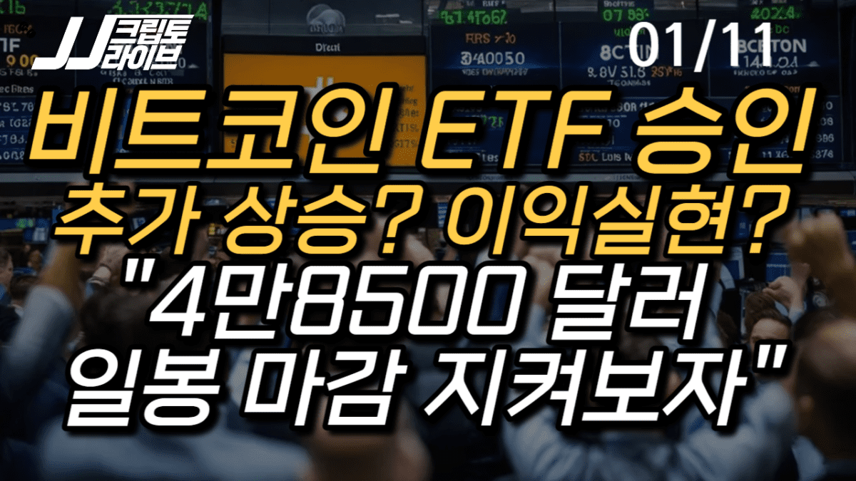 [특집 영상] “비트코인 ETF 랠리?…48.5K 일봉 마감 지켜봐야”