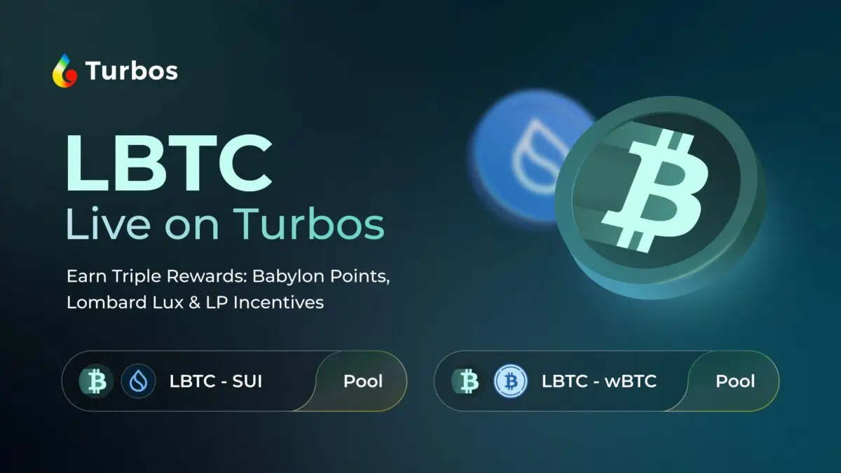 롬바드(Lombard)의 LBTC, 터보스 파이낸스(Turbos Finance) 상장… 3중 보상 제공