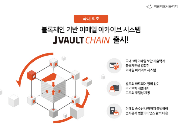 지란지교시큐리티, 블록체인 기반 이메일 아카이브 시스템 ‘제이볼트 체인’ 출시