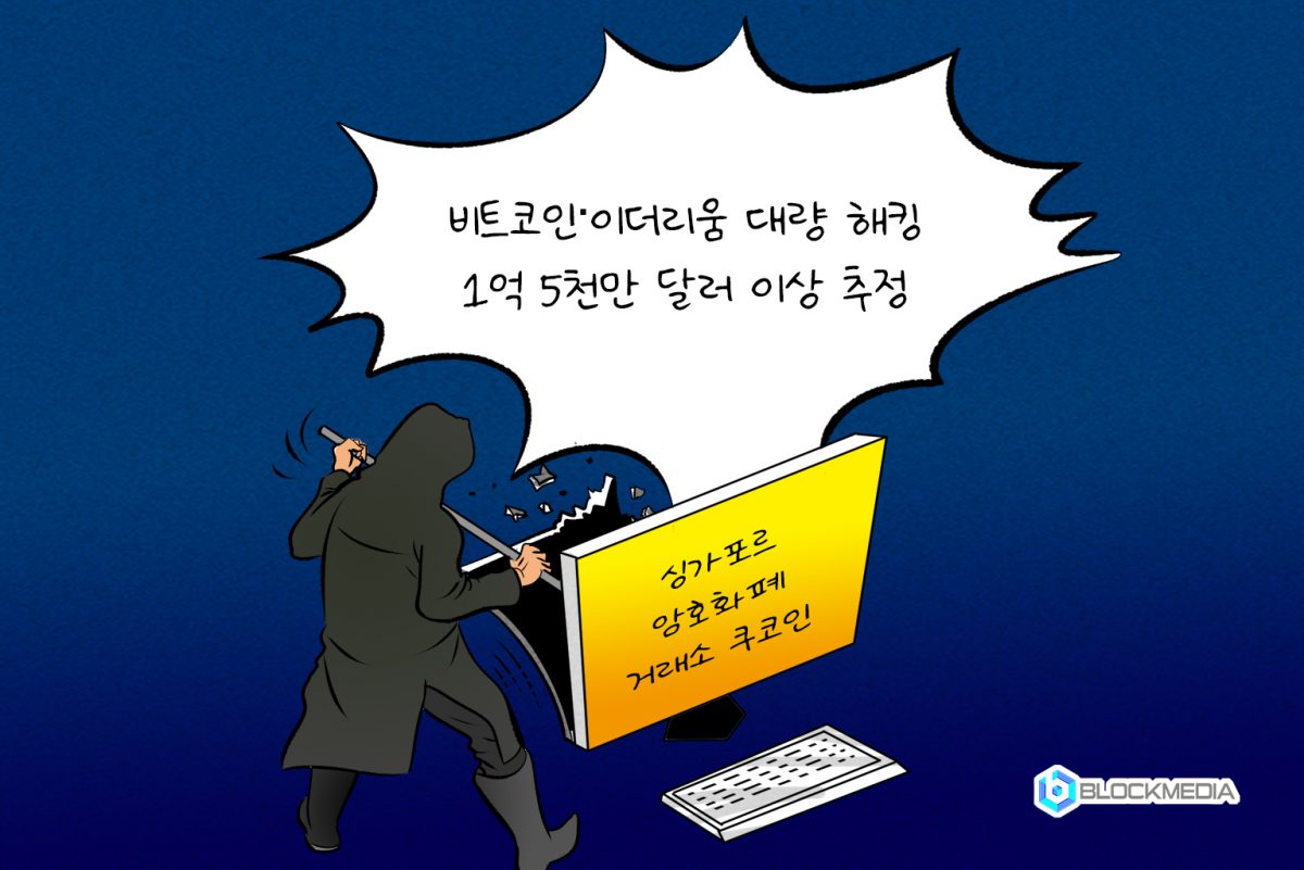 [블록만평] 쿠코인, 비트코인·이더리움 대량 해킹