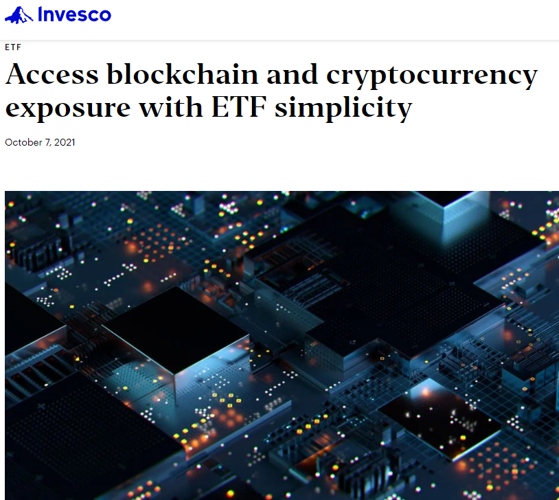 인베스코, 디지털 자산 및 블록체인 겨냥 2개 ETF 출시