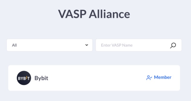 바이비트, 베리파이베스프(VerifyVASP) 얼라이언스 멤버십 획득