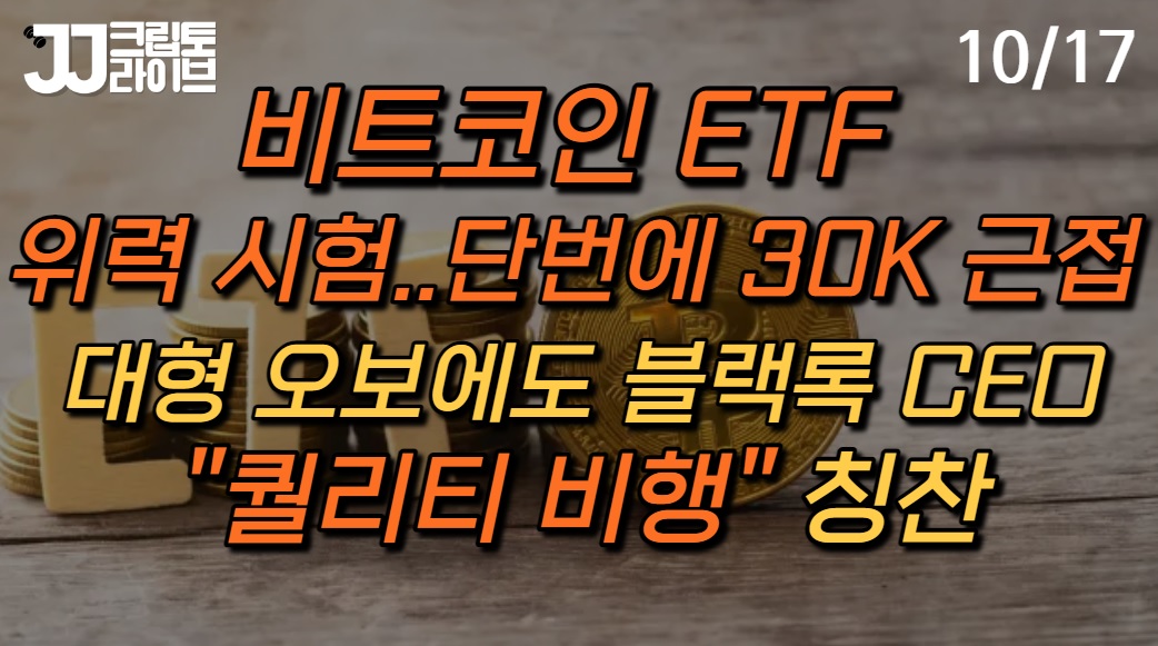 [영상] 오보로 확인된 ‘비트코인 ETF’ 위력…블랙록 CEO “BTC 퀄리티 비행”