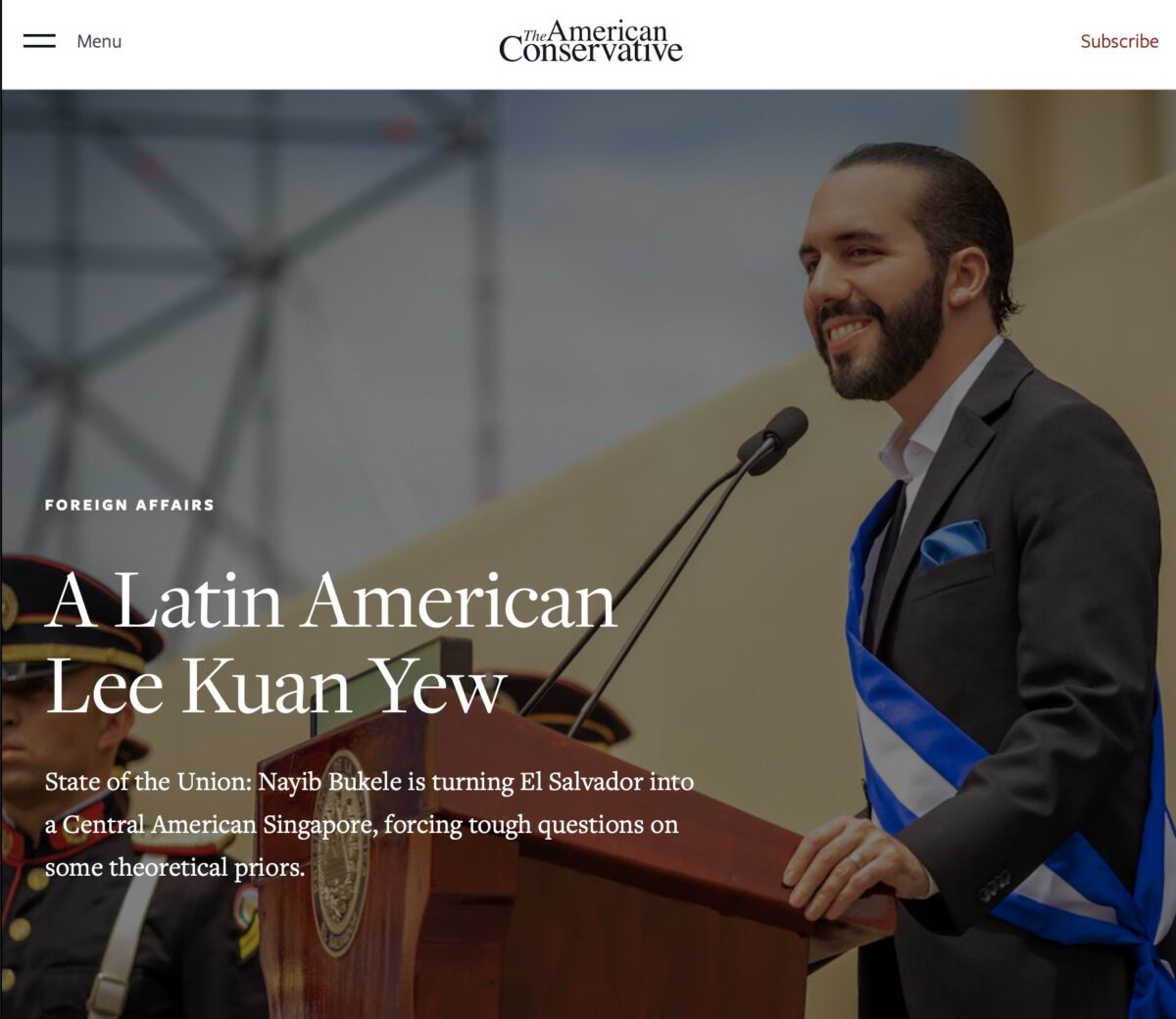 “나이브 부켈레는 라틴 아메리카의 리콴유”–미국 보수 언론 아메리칸 컨저버티브(ft. 비트코인)