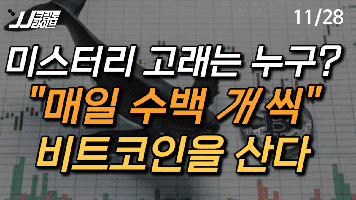 [영상] 매일 수백 개 비트코인을 사는 고래가 있다…누굴까?