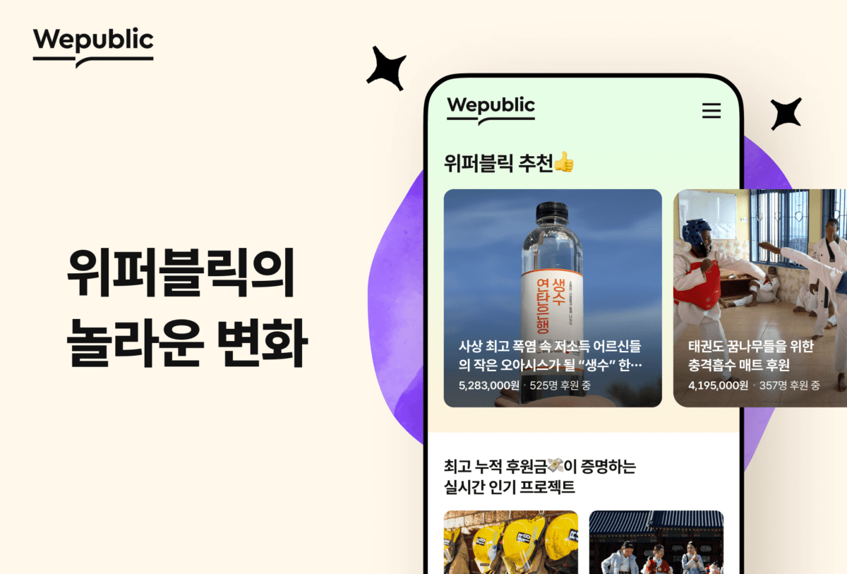 위퍼블릭, 후원금 프로젝트 공개…업그레이도 단행