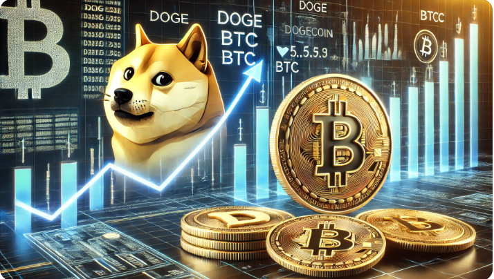 도지코인 최근 랠리에도 DOGE/BTC 비율 여전히 약세 … 추세선 돌파시 투기적 광풍 가능성