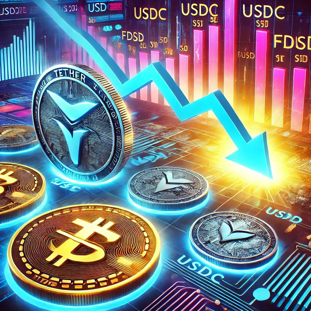 USDT, 암호화폐 시장 지배력 약화… USDC·FDUSD 급부상