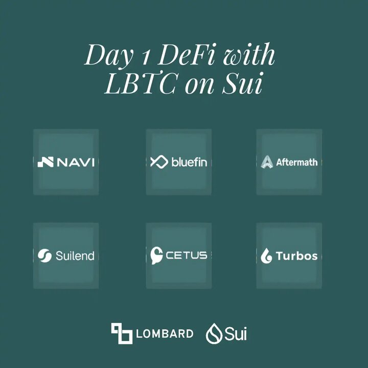 롬바드의 LBTC, 수이 네트워크 비트코인 DeFi 혁신… 세투스, 블루핀, 터보스와 협력