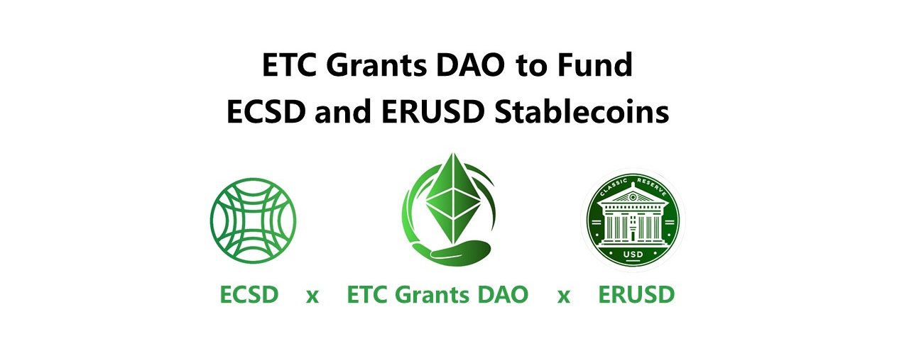 이더리움클래식 그랜트 다오, ECSD와 ERUSD 스테이블 코인 개발 지원... "ETC 생태계 성장 만들 것" | 블록미디어
